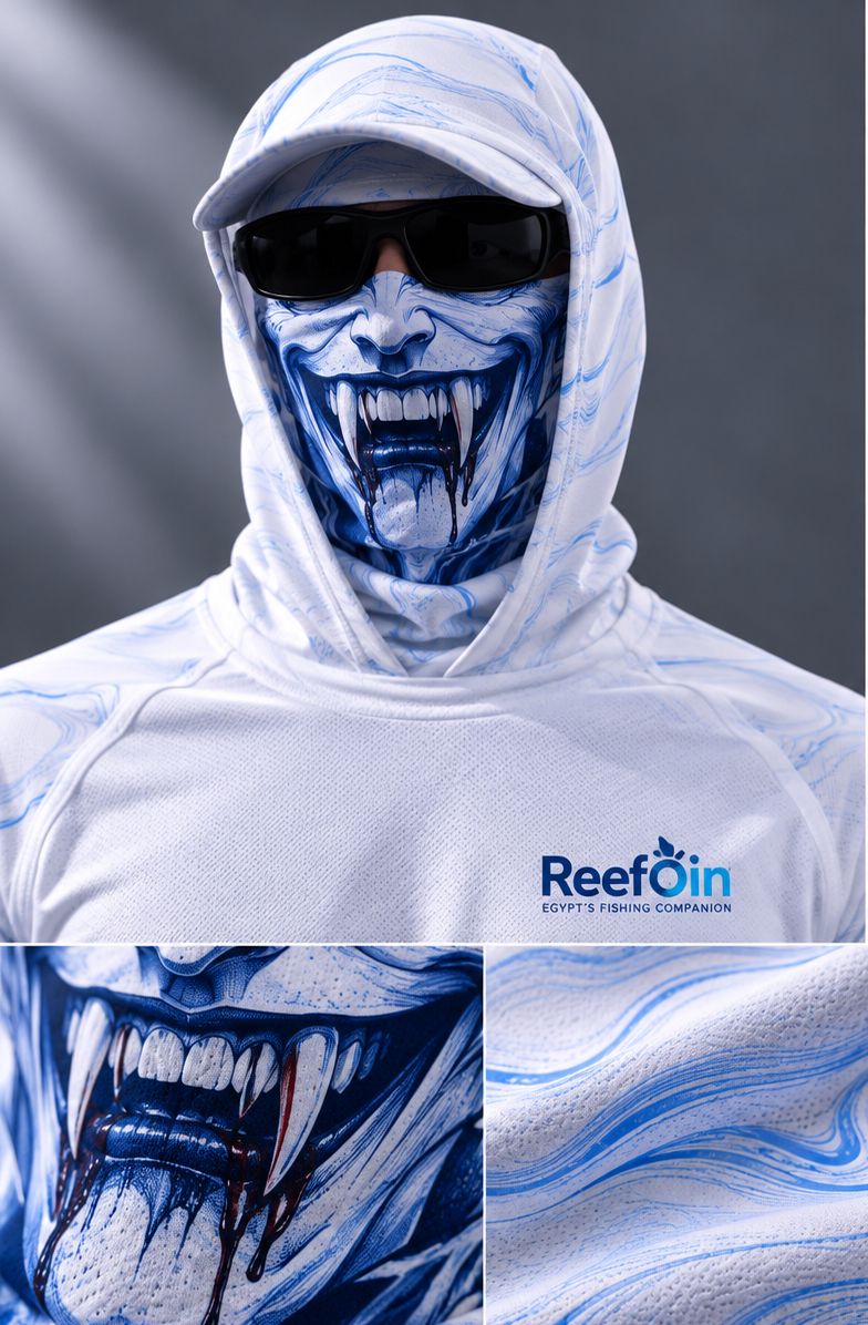 Fishing top: fanged grin, design reference